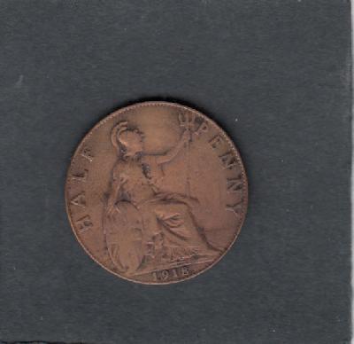 Beschrijving: 1/2 Penny GEORGIUS V  